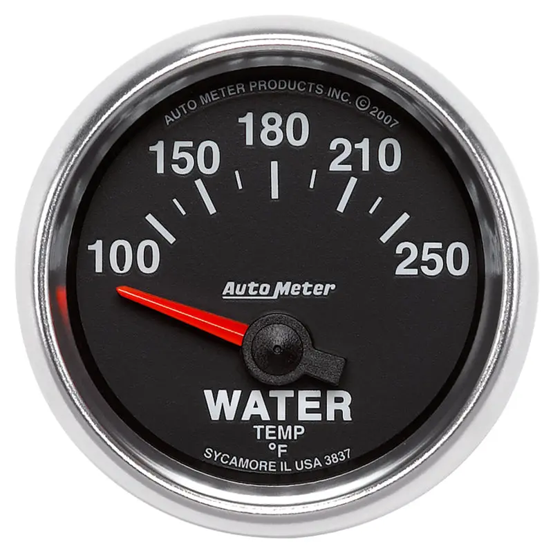 Autometer Gs Series Electronic Water Temperature Gauge – 52Mm, 100–250°F, Short-Sweep Design 1