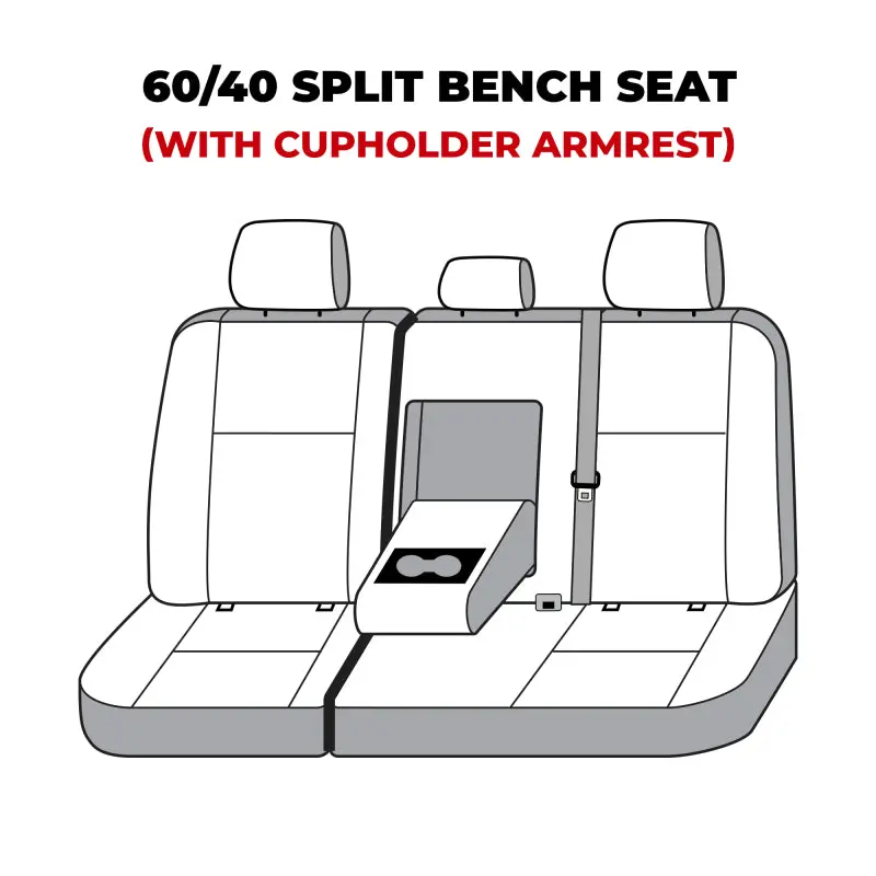 Covercraft Charcoal Polycotton Custom Seat Covers For 2022–2023 Toyota Tundra Second Row 2