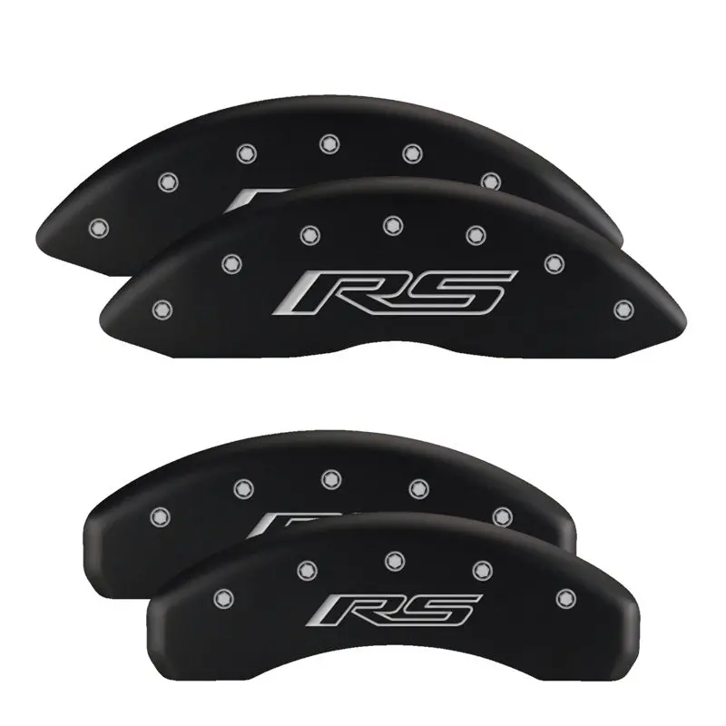 Mgp Engraved 4-Piston Caliper Covers – Monte Carlo/Ss Style, Front & Rear, Black Base With Silver Accent 2