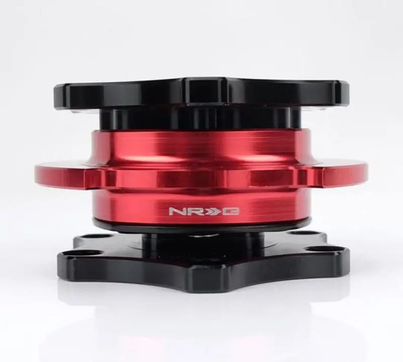 Nrg Sfi 42.1 Certified Quick Release Steering Hub – Gloss Black Body With Red Accented Ring 1