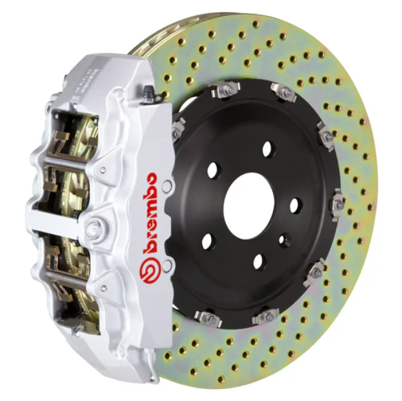 Brembo Gt Front Brake Kit – Drilled Rotors (380X34Mm), 8-Piston Calipers For 2004–2010 Audi A8 D3 1