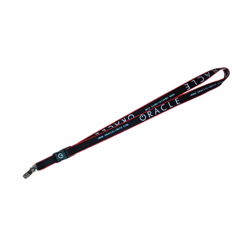 Oracle Red-And-Black Braided Nylon Lanyard 1