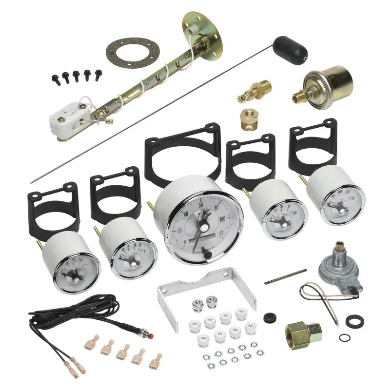 Autometer Prestige Series Pearl 5-Gauge Kit — Full Instrument Cluster Set 2
