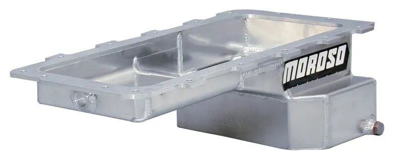 Moroso Ford 4.6/5.4L (W/Rear Sump) Drag Race Baffled Internal Wet Sump 7Qt 6.5In Aluminum Oil Pan 1
