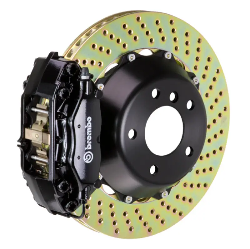 Brembo Rear Gt Bbk For Nissan Skyline R32–R34 Gtr (1989–2001) – 4-Piston Calipers, 345X28Mm Two-Piece Drilled Rotors, Black Finish 1